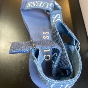 Guess Denim Blue Velcro Sandals